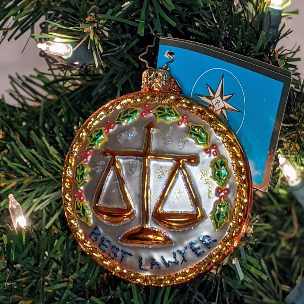 2006 Christopher Radko "Best Lawyer" Fine Glass Ornament Retired